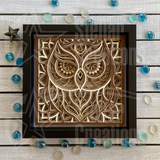 <span style="color: #0099CC;">3D Mandala Owl </span><p>Wall Art</span>