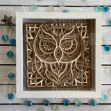 <span style="color: #0099CC;">3D Mandala Owl </span><p>Wall Art</span>
