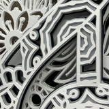 <span style="color: #0099CC;">3D Mandala Treble Clef </span><p>Wall Art</span>