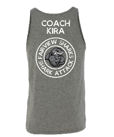 2025 Fairview Sharks - JUNIOR COACHES Gray Tank Top