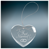 Clear Glass Ornament with Silver String