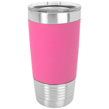Polar Camel 20oz Vacuum Insulated Tumbler with Silicone Grip and Clear Lid
